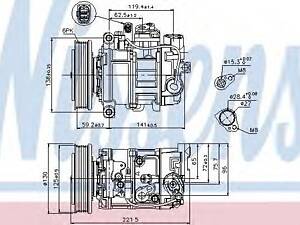 Компресор AI A 4S 4(00-)3.2 FSI(+)[OE 4E0260805AA] NISSENS 89236 на AUDI A4 седан (8EC, B7)