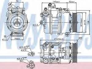 Компресор BMW 5 E60-E61(03-)523i(+)[OE 64526956715] NISSENS 89214 на BMW Z4 (E89)