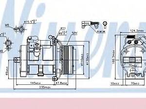 Компресор BMW X5 E53(00-)X5 3.0d(+)[OE 64528377067] NISSENS 89077 на BMW X5 (E53)