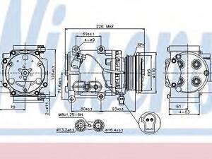 Компресор FD MONDEO III(00-)1.8 i 16V(+)[OE 1S7H19D629CA] NISSENS 89228 на FORD MONDEO Mk III седан (B4Y)