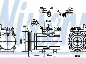 Компресор HY SANTA FE(00-)2.0 CRDi(+)[OE 9770126010] NISSENS 89276 на HYUNDAI SANTA FÉ I (SM)