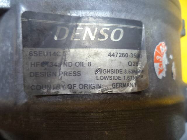 Компресор кондиціонера Denso 4F0260805AF Audi A6 (C6) (2,6-2,8-3,0-3,2) 2004-2011 (4472603500) (447260-3500) - Фото 3