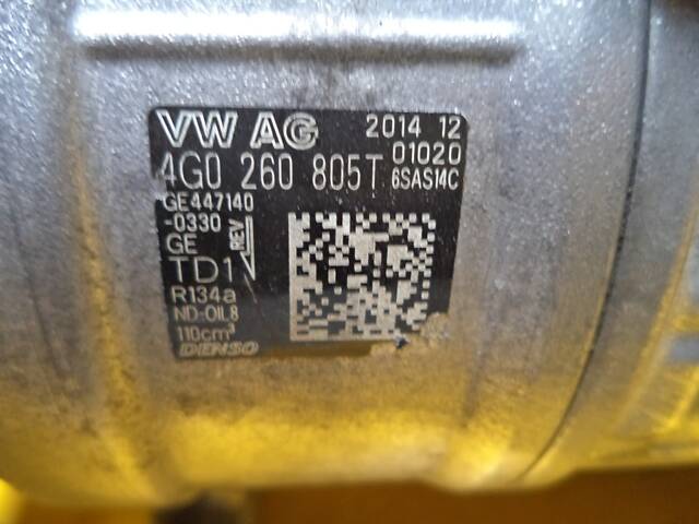 Компресор кондиціонера Denso 4G0260805T Audi A6 (C7) (2,0 TDi) 2011-2018 (GE447140-0330) (GE4471400330) (447140-0330) - Фото 4