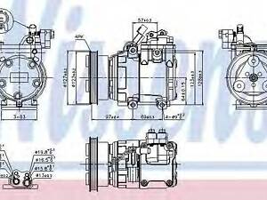 Компрессор кондиционера First Fit NISSENS 89277 на HYUNDAI EXCEL II (LC)