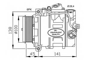 компресор кондиціонера MB Sprinter/Vito CDI (d=100