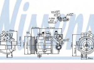 Компресор кондицiонера NISSENS 89086 на BMW 3 Touring (E91)