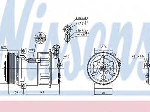 Компресор кондиціонера NISSENS 89124 на FIAT CROMA (194)