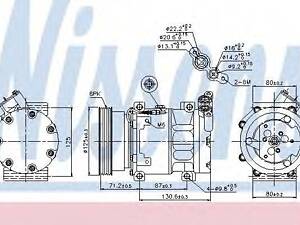 Компресор кондиціонера NISSENS 89148 на DACIA LOGAN пикап (US_)