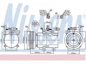 Компресор кондиціонера NISSENS 89238 на HYUNDAI TRAJET (FO)