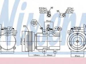 Компрессор кондиционера NISSENS 89238 на HYUNDAI TRAJET (FO)