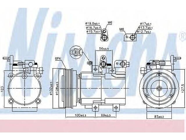 Компресор кондиціонера NISSENS 89238 на HYUNDAI TRAJET (FO)