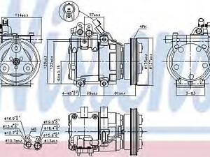 Компресор кондицiонера NISSENS 89274 на HYUNDAI CLICK (TB)