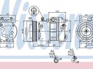 Компресор кондицiонера NISSENS 89285 на KIA CEE'D SW (ED)