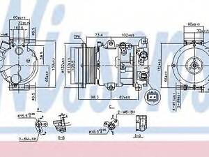 Компрессор кондиционера First Fit NISSENS 890144 на TOYOTA RAV 4 III (ACA3_, ACE_, ALA3_, GSA3_, ZSA3_)
