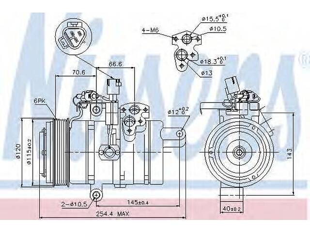 Компресор кондиціонера First Fit NISSENS 89607 на LEXUS GX (_J12_) - Фото 1