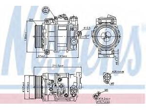 Компресор MB C W 203(00-)C 30 CDI AMG(+)[OE 000 230 90 11] NISSENS 89090 на MERCEDES-BENZ R-CLASS (W251, V251)