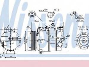 Компресор MB C W 204(07-)C 180(+)[OE A0002306211] NISSENS 89200 на MERCEDES-BENZ CLS (C218)