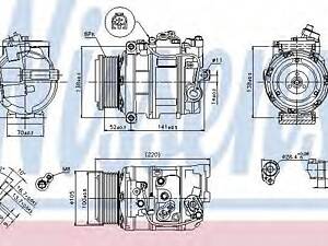 Компресор MB GL W 164(06-)GL 320 CDI(+)[OE 0012308311] NISSENS 89412 на MERCEDES-BENZ S-CLASS седан (W221)