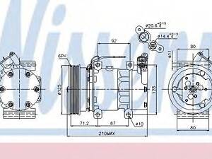 Компресор NS KUBISTAR(03-)1.2 i(+)[OE 77 00 273 801] NISSENS 89064 на RENAULT KANGOO Rapid (FC0/1_)