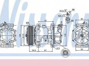 Компресор PT 206(98-)1.4 HDi(+)[OE 6453JL] NISSENS 89053 на CITROËN BERLINGO (MF)