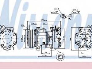 Компресор PT 306(97-)1.8 D(+)[OE 6453.NK] NISSENS 89076 на CITROËN C8 (EA_, EB_)