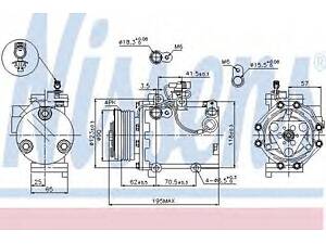 Компресор SZ SWIFT(05-)1.3 i 16V(+)[OE 9520062JA0] NISSENS 89349 на SUZUKI SX4 седан (GY)