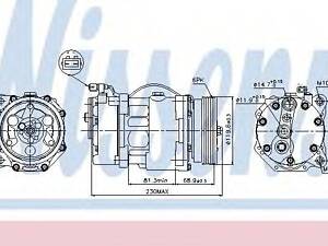 Компрессор VW GOLF III(91-)1.6 i(+)[OE 95NW19D629CB] NISSENS 89040 на VW PASSAT (3A2, 35I)