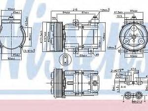 Компрессор, кондиционер NISSENS 890081 на FORD TRANSIT автобус (FD_ _, FB_ _, FS_ _, FZ_ _, FC_ _)