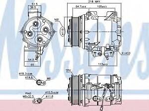 Компрессор, кондиционер NISSENS 890128 на HONDA CR-V Mk II (RD_)