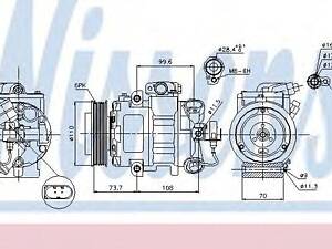 Компрессор, кондиционер NISSENS 89026 на SEAT ALHAMBRA (710, 711)