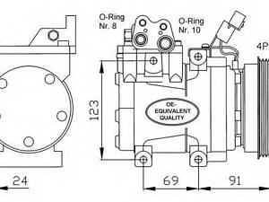 Компрессор, кондиционер NRF 32205 на HYUNDAI ELANTRA (XD)