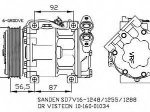 Компрессор, кондиционер NRF 32271 на VOLVO S40 II седан (MS)