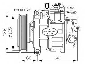 Компрессор, кондиционер NRF 32512 на AUDI A5 (8T3)