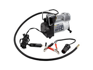 Компресор автомобільний автостоп 12В 180Вт 15А 35л/хв 10бар сумка, перехідник на клеми SIGMA (6170251)