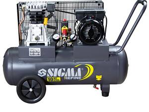 Компрессор двухцилиндровый ременной (II) 2кВт 385л/мин 10бар 50л REFINE (7044021)