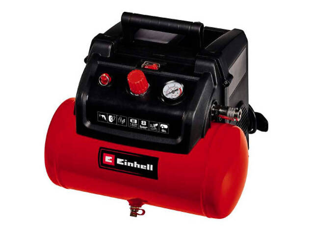 Компресор Einhell безмасляний TC-AC 190/6/8 OF, 1200Вт, 6л, 190л/хв, 8бар, 8.9кг (4020655) - Фото 1