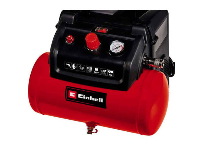 Компресор Einhell безмасляний TC-AC 190/6/8 OF, 1200Вт, 6л, 190л/хв, 8бар, 8.9кг (4020655) - Фото 3