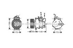 Компрессор кондиционера для моделей: AUDI (A6, A4,A4,A6,A6)