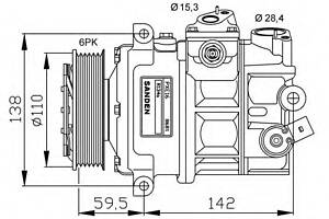 Компрессор кондиционера для моделей: AUDI (A6, A6,A4,A4,A4,A4,A3,A3,TT,TT,A3,A1,A1,Q3,A3,A3,A3,A3), SEAT (ALTEA,TOLEDO,