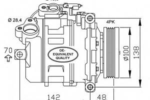 Компрессор кондиционера для моделей: BMW (7-Series, 5-Series,5-Series)