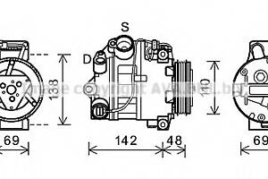 Компрессор кондиционера для моделей: BMW (X5, X6)