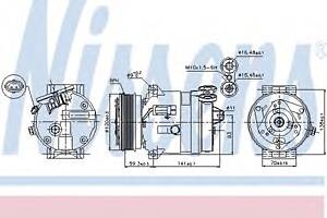 Компрессор кондиционера для моделей: CADILLAC (BLS, BLS), FIAT (CROMA), OPEL (VECTRA,VECTRA,SIGNUM,VECTRA), VAUXHALL (V