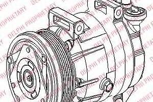Компрессор кондиционера для моделей: CHEVROLET (KALOS, KALOS), DAEWOO (KALOS,KALOS)