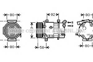 Компрессор кондиционера для моделей: CITROËN (C4, C4,C5,C5,BERLINGO,BERLINGO,C3,C3,DS3,C4), PEUGEOT (307,307,307,307,20