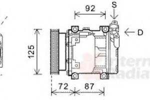 Компрессор кондиционера для моделей: DACIA (LOGAN), RENAULT (LOGAN)