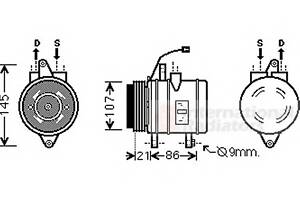 Компрессор кондиционера для моделей: DAEWOO (MATIZ)