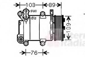Компрессор кондиционера для моделей: FORD (FOCUS, FOCUS,FOCUS,FOCUS,FOCUS,C-MAX), VOLVO (S40,V50)