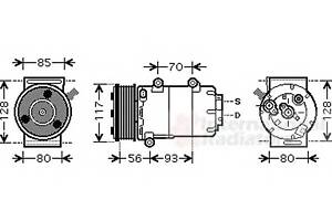 Компресор кондиціонера для моделей: FORD (GALAXY, S-MAX, MONDEO, MONDEO, MONDEO)