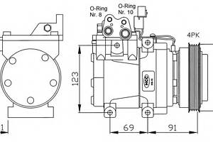 Компресор кондиціонера для моделей: HYUNDAI (ELANTRA, ELANTRA, MATRIX)