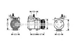 Компрессор кондиционера для моделей: HYUNDAI (GETZ)